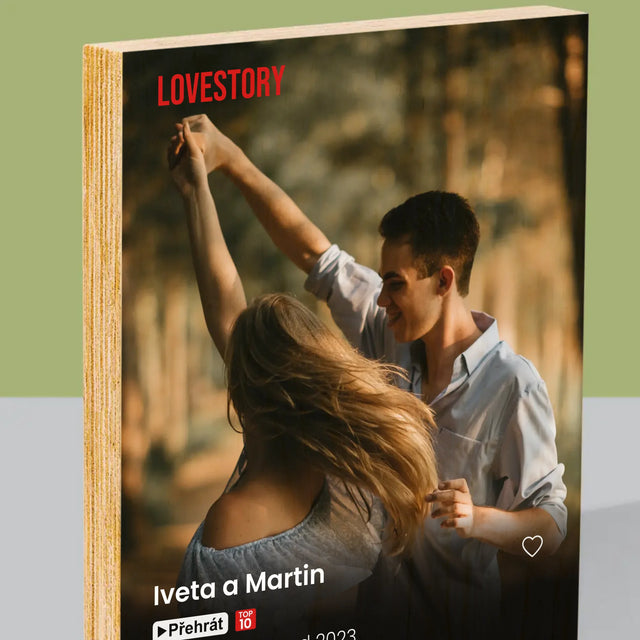 Fotka A Textem: Plakát Netflix - Tisk Na Dřevo