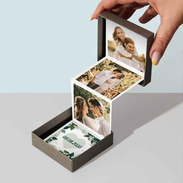 Fotokoláž: Vaše Datum - Fotoalbum Harmonika