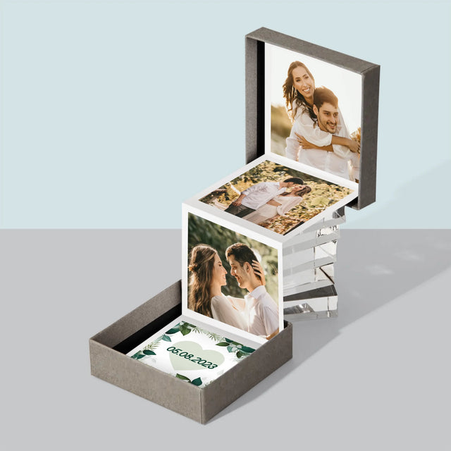 Fotokoláž: Vaše Datum - Fotoalbum Harmonika