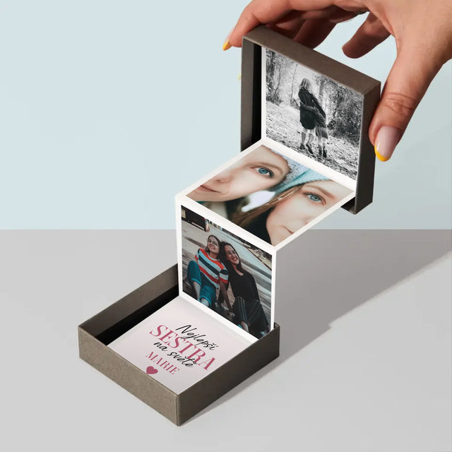 Fotokoláž: Nejlepší Sestra - Fotoalbum Harmonika