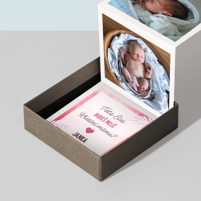 Fotokoláž: Žádost Být Kmotrou - Fotoalbum Harmonika