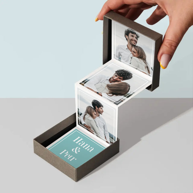 Fotokoláž: Pár Jména - Fotoalbum Harmonika