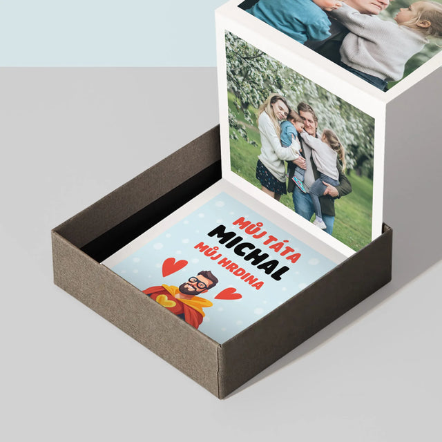 Fotokoláž: Táta - Můj Hrdina - Fotoalbum Harmonika