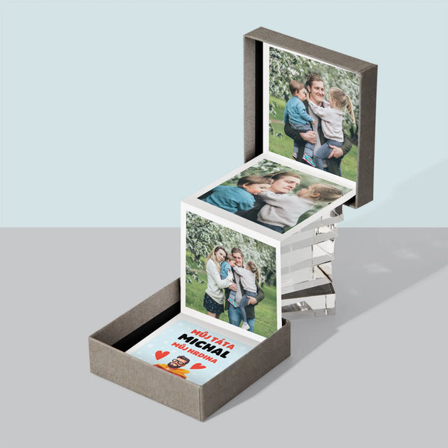 Fotokoláž: Táta - Můj Hrdina - Fotoalbum Harmonika