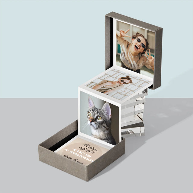 Fotokoláž: Narozeniny - Fotoalbum Harmonika