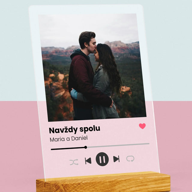 Fotka A Textem: Spotify S Vlastní Fotkou - Tisk Na Akrylovém Skle