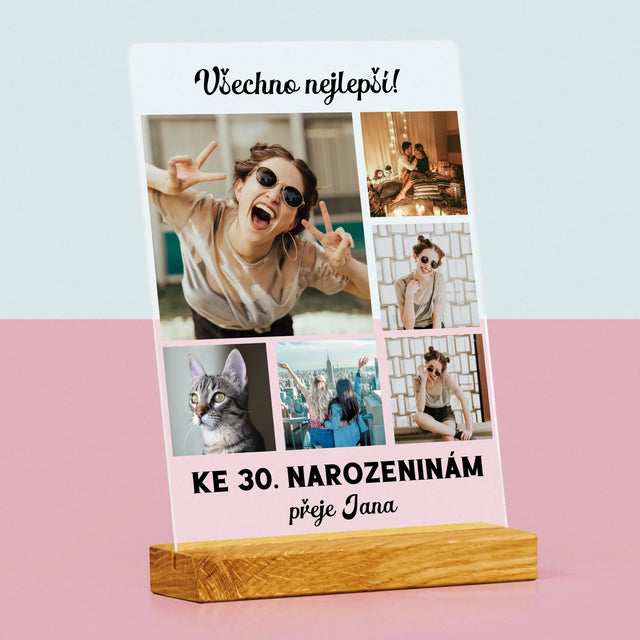 Fotokoláž: Narozeniny - Tisk Na Akrylovém Skle