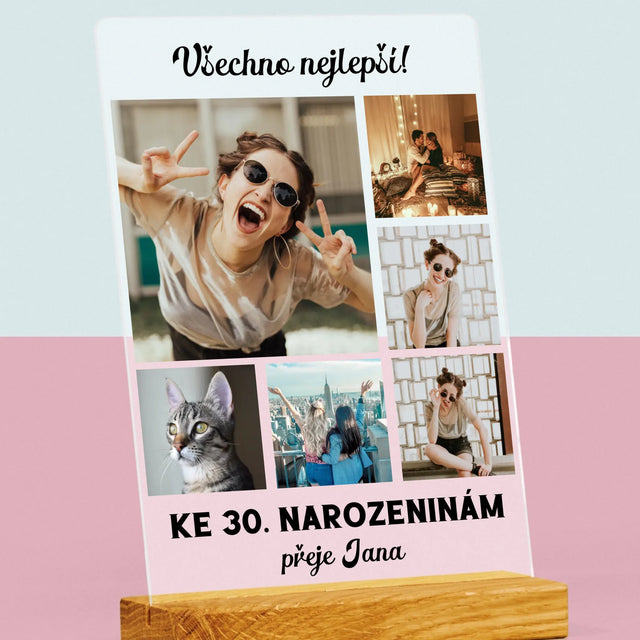 Fotokoláž: Narozeniny - Tisk Na Akrylovém Skle