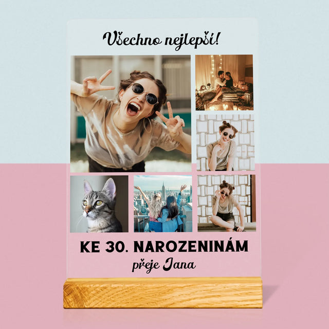 Fotokoláž: Narozeniny - Tisk Na Akrylovém Skle