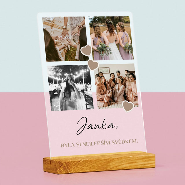 Fotokoláž: Děkovná Koláž Pro Svědka - Tisk Na Akrylovém Skle