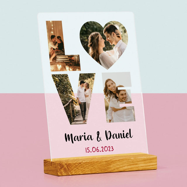 Slovo Z Fotek: Love - Tisk Na Akrylovém Skle