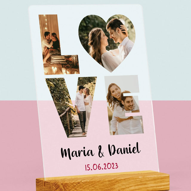 Slovo Z Fotek: Love - Tisk Na Akrylovém Skle