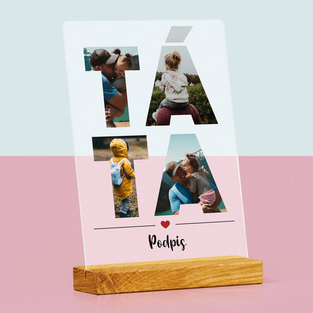 Slovo Z Fotek: Táta Z Tvých Fotek - Tisk Na Akrylovém Skle