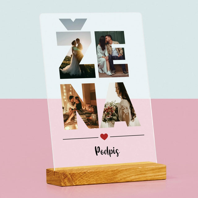 Slovo Z Fotek: Žena Z Vašich Fotek - Tisk Na Akrylovém Skle