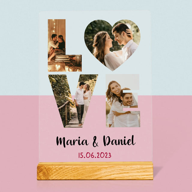 Slovo Z Fotek: Love - Tisk Na Akrylovém Skle