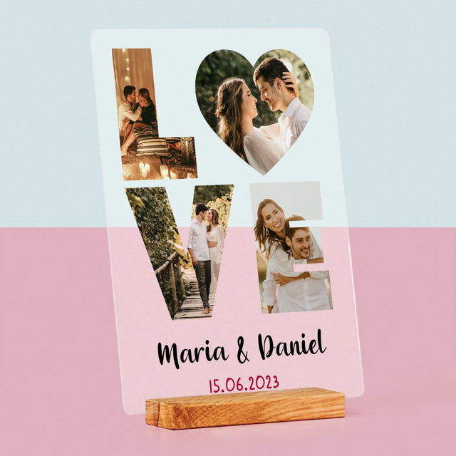 Slovo Z Fotek: Love - Tisk Na Akrylovém Skle