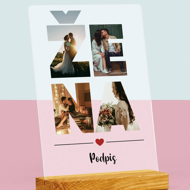 Slovo Z Fotek: Žena Z Vašich Fotek - Tisk Na Akrylovém Skle