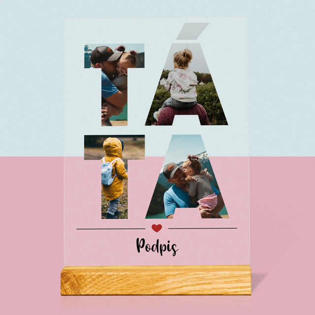 Slovo Z Fotek: Táta Z Tvých Fotek - Tisk Na Akrylovém Skle