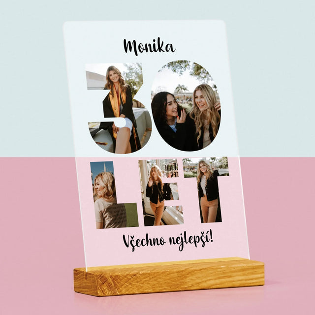 Slovo Z Fotek: 30 Let Z Tvých Fotek - Tisk Na Akrylovém Skle