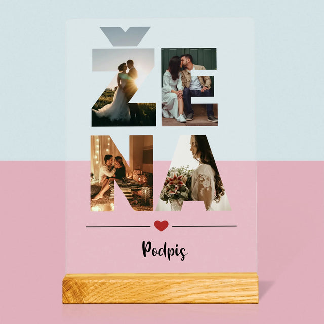 Slovo Z Fotek: Žena Z Vašich Fotek - Tisk Na Akrylovém Skle