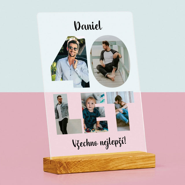 Slovo Z Fotek: 40 Let Z Tvých Fotek - Tisk Na Akrylovém Skle