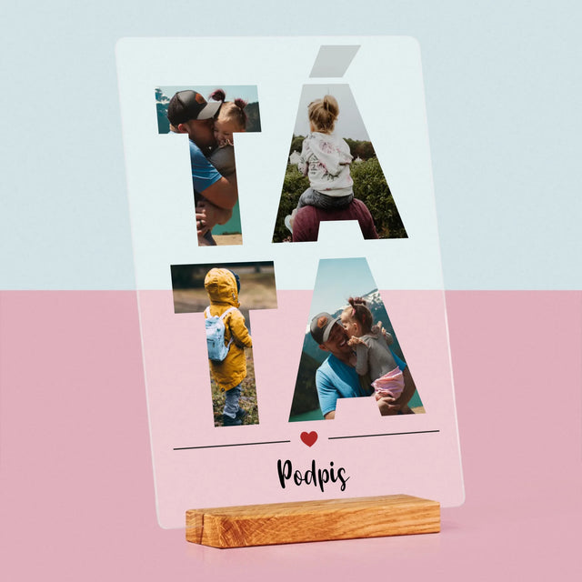 Slovo Z Fotek: Táta Z Tvých Fotek - Tisk Na Akrylovém Skle