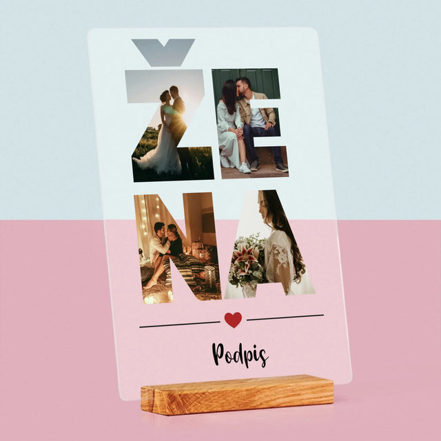 Slovo Z Fotek: Žena Z Vašich Fotek - Tisk Na Akrylovém Skle