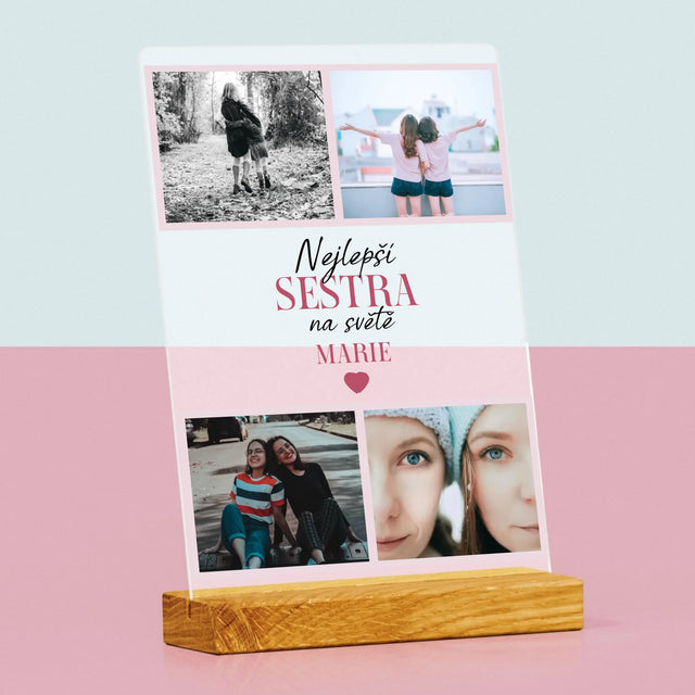 Fotokoláž: Nejlepší Sestra - Tisk Na Akrylovém Skle