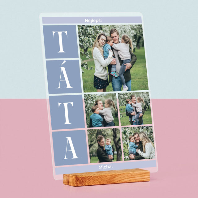 Fotokoláž: Nejlepší Táta Koláž - Tisk Na Akrylovém Skle