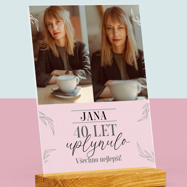 Fotokoláž: Uplynulo 40 Let - Tisk Na Akrylovém Skle