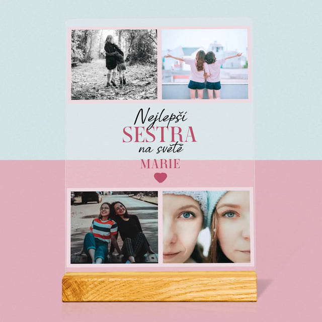 Fotokoláž: Nejlepší Sestra - Tisk Na Akrylovém Skle