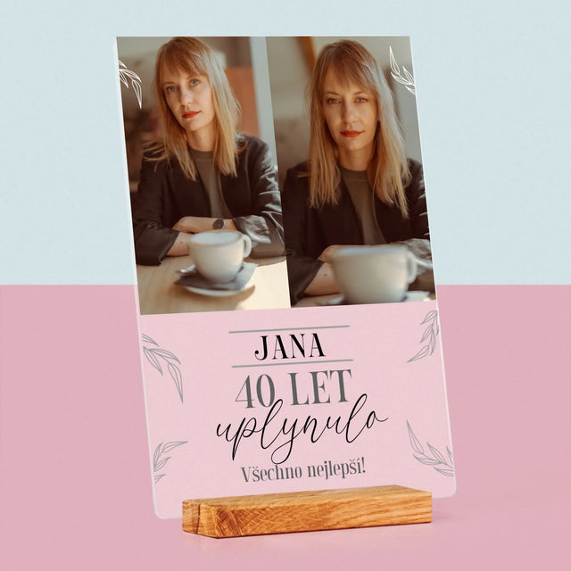 Fotokoláž: Uplynulo 40 Let - Tisk Na Akrylovém Skle