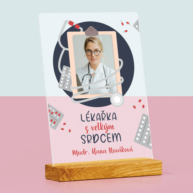 Fotka A Textem: Lékař S Velkým Srdcem - Tisk Na Akrylovém Skle