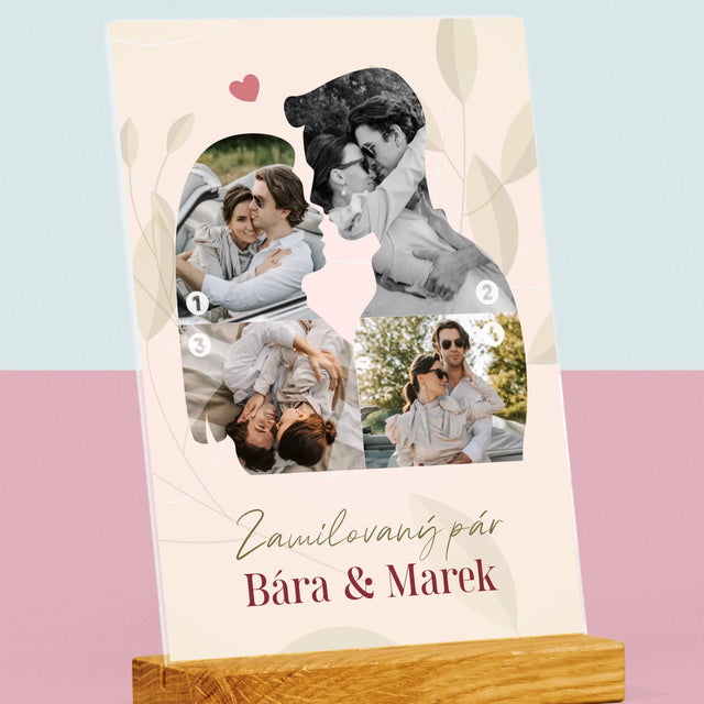 Tvar Z Fotek: Zamilovaný Pár - Tisk Na Akrylovém Skle