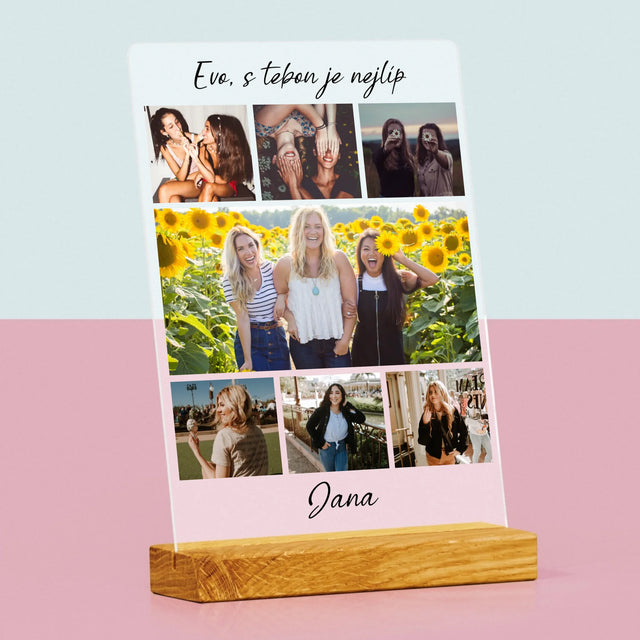 Fotokoláž: Nejlepší Kamarádka - Tisk Na Akrylovém Skle