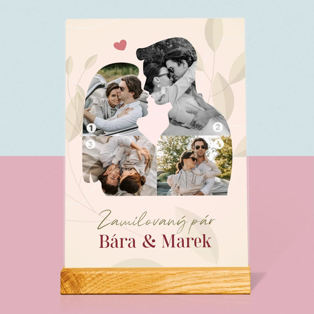 Tvar Z Fotek: Zamilovaný Pár - Tisk Na Akrylovém Skle