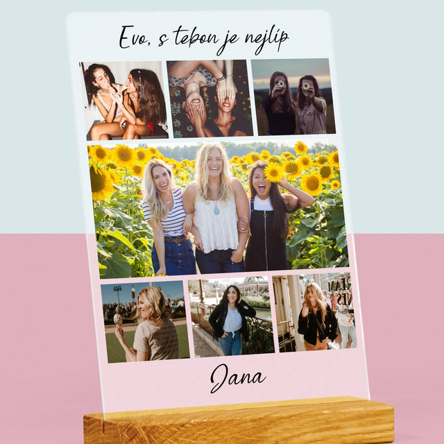 Fotokoláž: Nejlepší Kamarádka - Tisk Na Akrylovém Skle