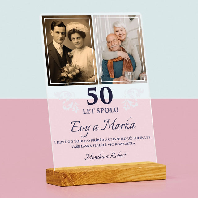 Fotokoláž: Roky Spolu - Tisk Na Akrylovém Skle