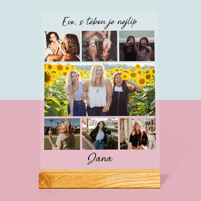 Fotokoláž: Nejlepší Kamarádka - Tisk Na Akrylovém Skle