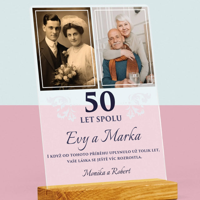 Fotokoláž: Roky Spolu - Tisk Na Akrylovém Skle