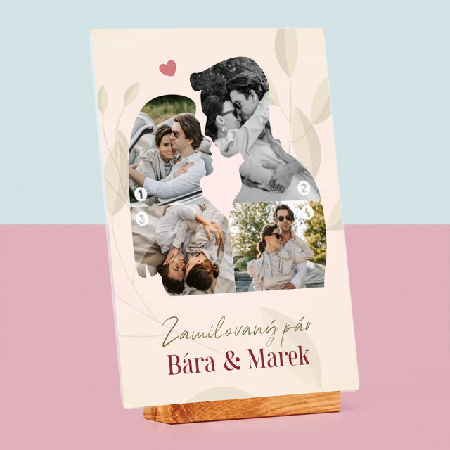 Tvar Z Fotek: Zamilovaný Pár - Tisk Na Akrylovém Skle