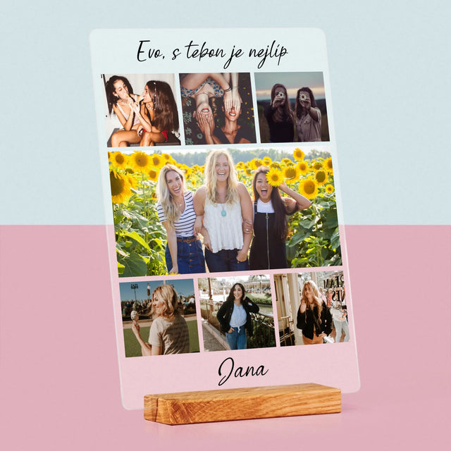Fotokoláž: Nejlepší Kamarádka - Tisk Na Akrylovém Skle