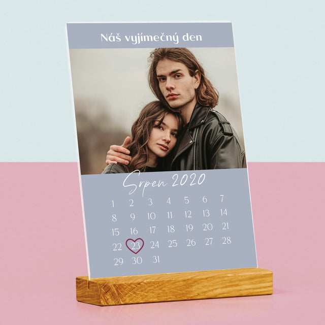 Fotka A Textem: Náš Vyjímečný Den - Tisk Na Akrylovém Skle