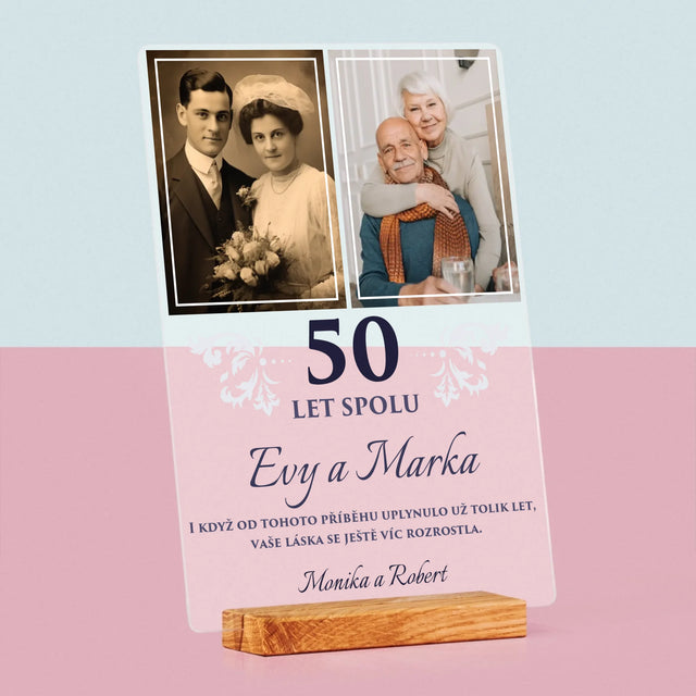 Fotokoláž: Roky Spolu - Tisk Na Akrylovém Skle