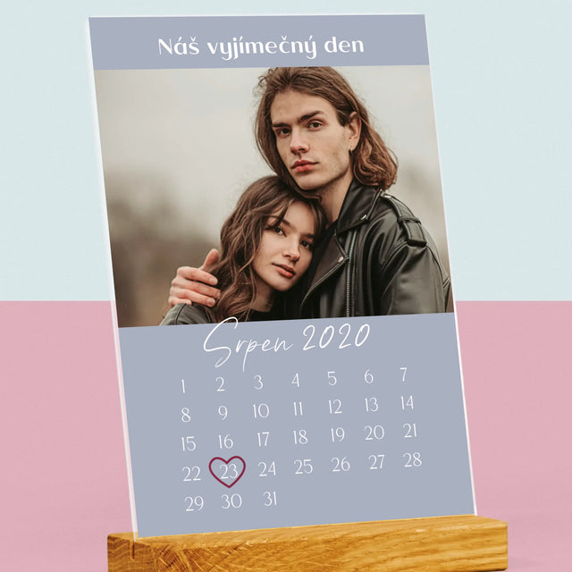 Fotka A Textem: Náš Vyjímečný Den - Tisk Na Akrylovém Skle