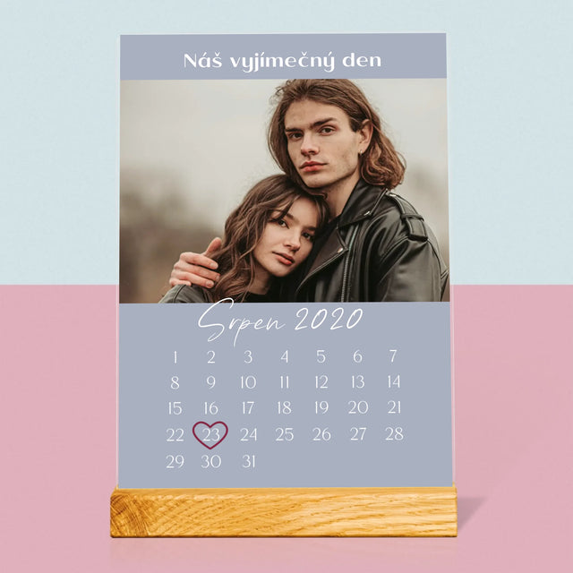 Fotka A Textem: Náš Vyjímečný Den - Tisk Na Akrylovém Skle
