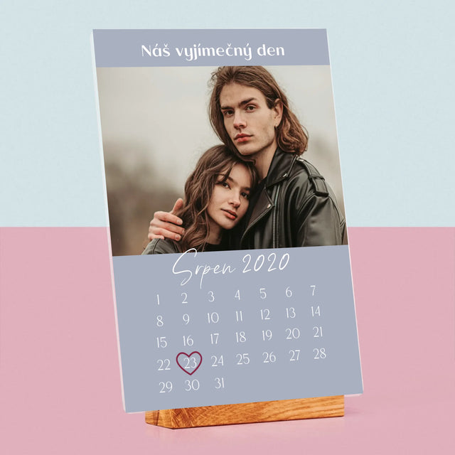 Fotka A Textem: Náš Vyjímečný Den - Tisk Na Akrylovém Skle