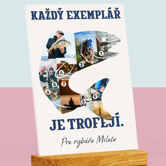 Tvar Z Fotek: Rybářský Exemplář - Tisk Na Akrylovém Skle