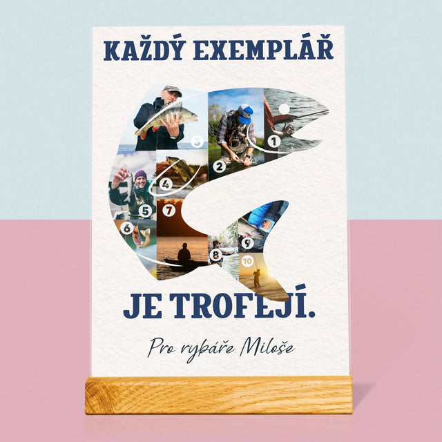 Tvar Z Fotek: Rybářský Exemplář - Tisk Na Akrylovém Skle
