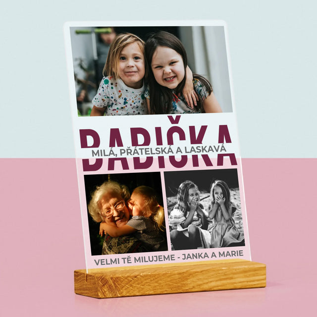 Fotokoláž: Babička - Tisk Na Akrylovém Skle